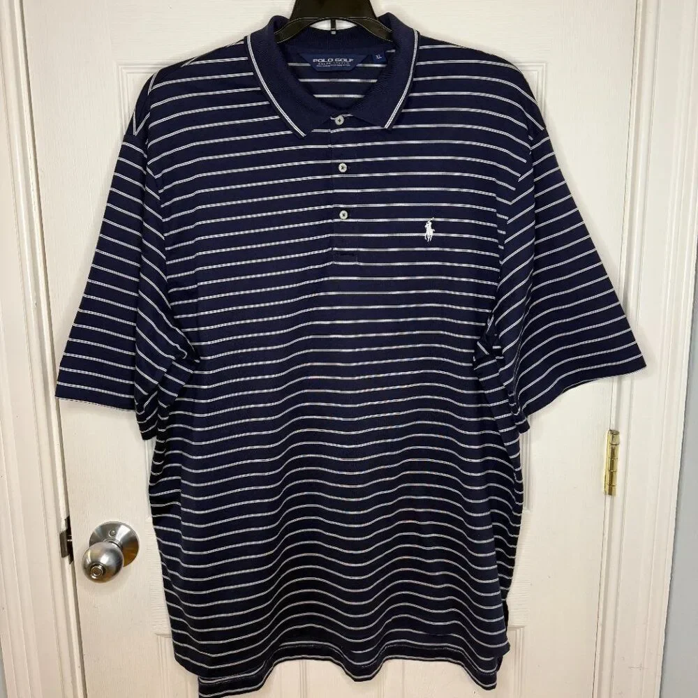 Polo Golf Ralph Lauren 100% Pima Cotton Navy Blue Polo Shirt Size XL